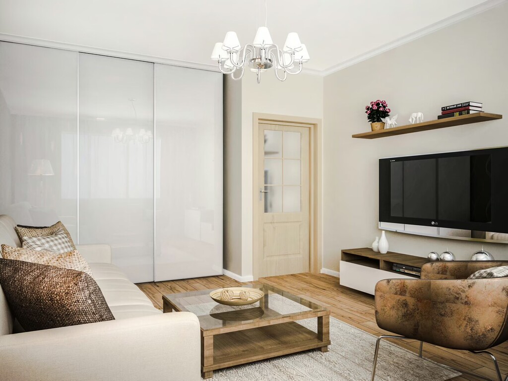 Красивый дизайн-проект двухкомнатной квартиры в Краснодаре в ЖК Адмирал Краснодар, фото 6